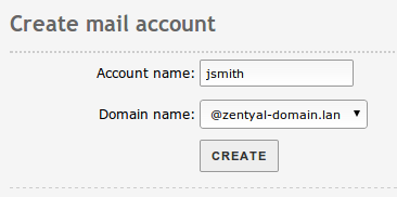 Mail settings for a user