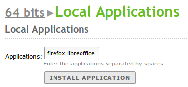 Applications that will be run locally