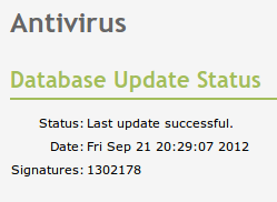 Antivirus message
