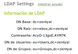 Configuración de ldap en Zentyal