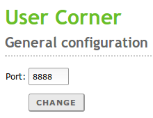 Configure user's corner port