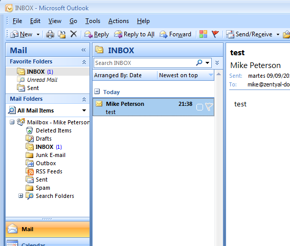 Outlook client is ready