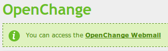 OpenChange Webmail link