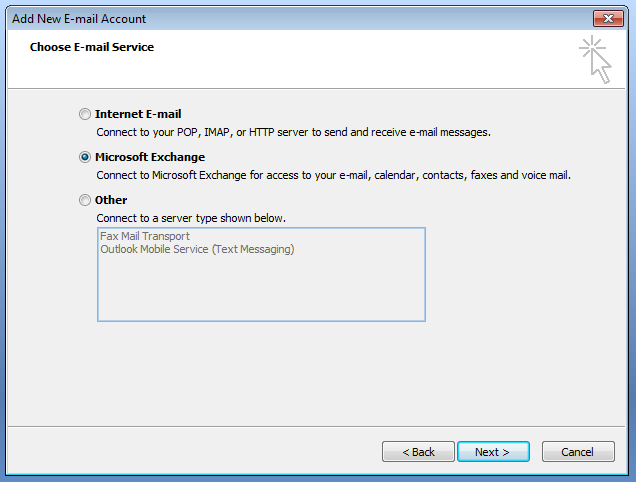 you have a previous version of microsoft exchange