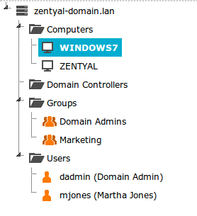 Windows host in the LDAP tree