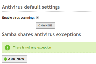 Antivirus scanning shared folders