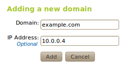 Adding a new domain