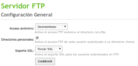 Configuración del Servidor FTP