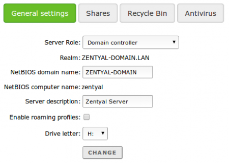 Configuring Zentyal as the Standalone Domain Controller