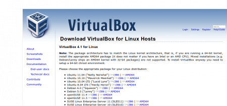 Descargar VirtualBox para Linux