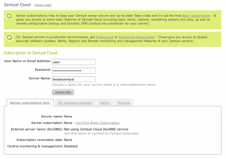Enter the credentials for the existing account