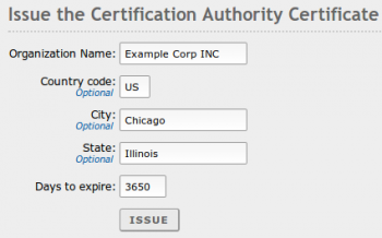 Create the CA certificate